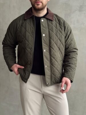 Veste à Motifs Losanges – Collection Premium Homme