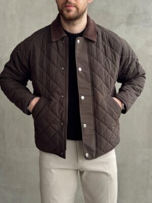 Veste à Motifs Losanges – Collection Premium Homme